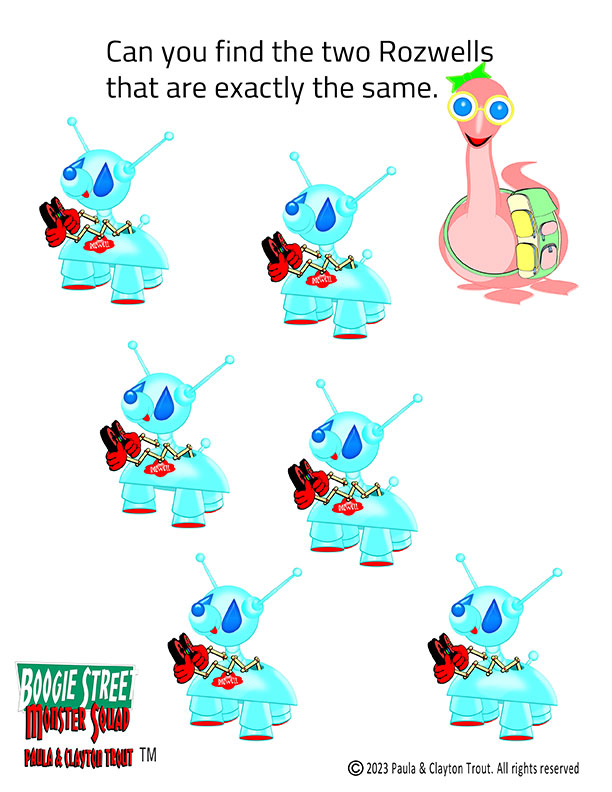 find the two rozwells that are exactly the same.